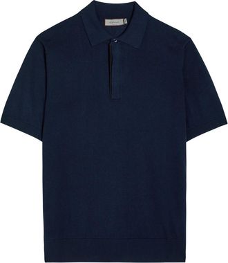 Canali Knit Polo Shirt - Navy - 52 (IT52 / XL)