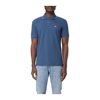 Emporio Armani Blauwe T-shirts en Polos - Heren - Polos - Blauw - M - Tops