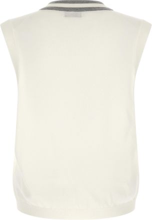 Brunello Cucinelli Mens White Cotton Sweatshirt Clothing