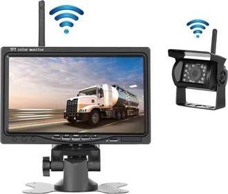 OEM Kit De C&aacute;mara De Visi&oacute;n Trasera Inal&aacute;mbrica + Monitor Lcd De 7, 12v-24v, Resistente Al Agua, Con Visi&oacute;n Nocturna, Para Estacionamiento En Autocaravana