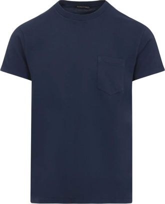 Tom Ford T-shirt con taschino - Blu