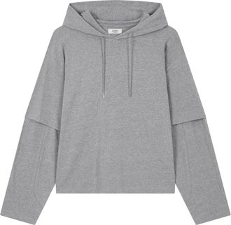 STUDIO TOMBOY Felpa doppio strato con cappuccio - Grigio