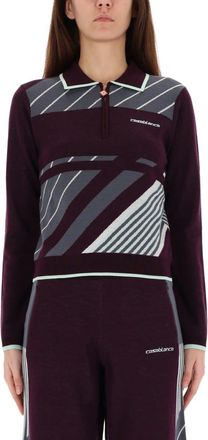 Casablanca diagonal Tennis Polo Shirt