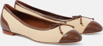 Manolo Blahnik Capbl raffia ballet flats