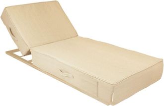 MX HOME Tumbona de sol - Estructura completa regulable beige - Beige rafia