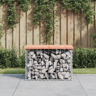 vidaXL Vidaxl - Banco De Jard&iacute;n Dise&ntilde;o Gaviones Madera Abeto Douglas 63x44x42cm