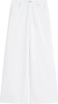 Max Mara Wkdmedina Broeken - Dames - Loose Fit Jeans - Wit - L - Katoen - Jeans