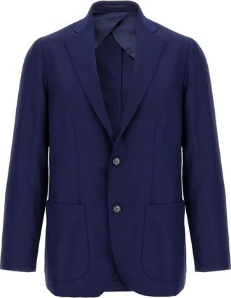 Barba Heren, Jassen, Blauw, Maat: 3XL Wol