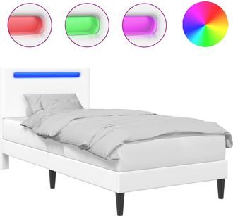 vidaXL Estructura De Cama Blanco 100 X 200 Cm Cuero Sint&eacute;tico Vidaxl