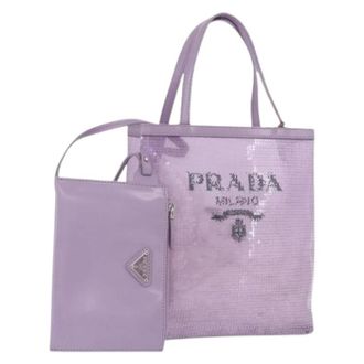 Prada Pre-owned Vintage Nylon Hand Bag - Dames - Vintage Shopper - Paars - ONE Size - Nylon - Vintage