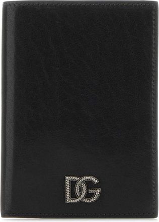 Dolce & Gabbana Calfskin Passport Holder - Heren - Portefeuilles - Zwart - ONE Size - Leer - Accessoires