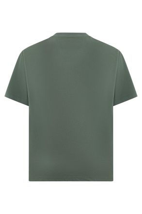 HUGO BOSS Mens Cotton Print T-Shirt Open Green T-Shirts And Polos