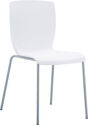 Clp Silla de exterior con asiento en Plástico Blanco