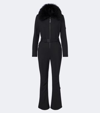 Yves Salomon Belted shearling-trimmed ski suit
