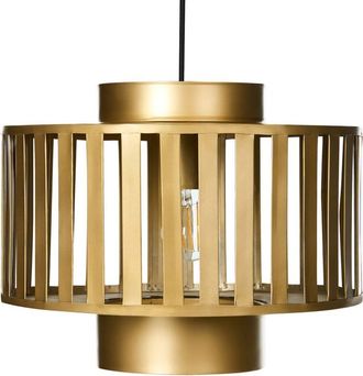 Beliani Lámpara de techo moderna de metal latón pantalla jaula hierro Hugli