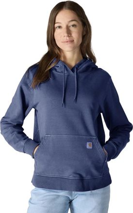 Carhartt Work in Progress Hoodie Womens Lunar Blue French Terry Midweight Kangaroo Pocket JAX1531
