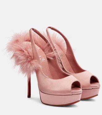 Christian Louboutin Marianne 160 crêpe satin peep-toe pumps