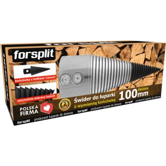 OEM Barrena Para Divisor De 100 Mm, Con Punta Reemplazable (con Pasador) Barrena Para Divisor De 100 Mm / Di&aacute;metro 100 Mm / Agujero 45 Mm / Cono Para Part