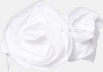 Simone Rocha Top a fascia Rosette in popeline di cotone