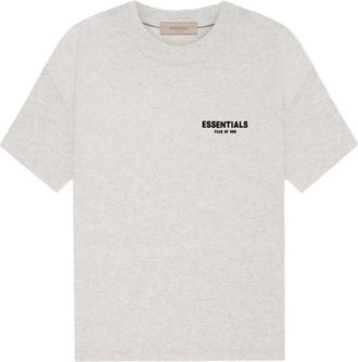 Fear of God T-Shirts, male, Gray, XS, Minimalist T-Shirt in Light Oatmeal