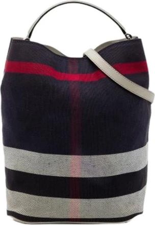 Burberry Pre-owned Bucket Bag - Dames - Vintage Tas - Blauw - ONE Size - Leer - Vintage