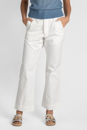 Freecity French Sailor Twill Pant In White