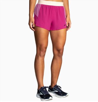 Brooks Womens Chaser 3 Running Shorts In Mauve/dk Mauve