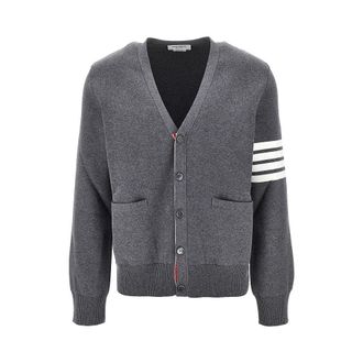 Thom Browne Cotton cardigan with 4 Bar detail Man III