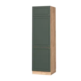 Vicco Armario Para Frigor&iacute;fico Empotrado Fame-line, Verde Dorado Casa De Campo, 60 Cm, Vicco