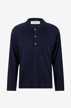 Officine G&eacute;n&eacute;rale Langarm-Polohemd aus Wolle Kass