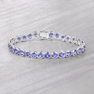 Diana M. Jewels Tanzanite ( AA+ ) Round 5mm - 30Pcs ( Box Lock With Double Safety )