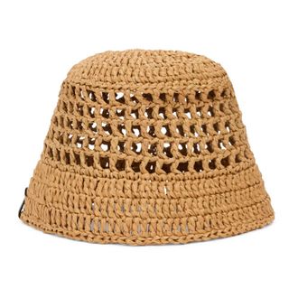 Fabiana Filippi Geweven Bucket Hat - Dames - Hoeden - Beige - M - Accessoires