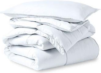 Bare Home All-Season Down Alternative Comforter Set in White at Nordstrom, Size Twin