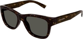 Saint Laurent Klassieke Havana zonnebril met grijze lenzen - Dames - Zonnebrillen - Bruin - 54 MM - Accessoires