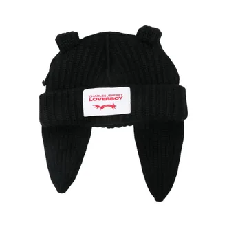Charles Jeffrey Loverboy LOVERBOY by Charles Jeffrey, Beanies, male, Black, Size: ONE SIZE Beanie