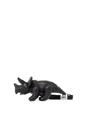 Miharayasuhiro mini Triceratops shoulder bag - unisex - Sheepskin - OS - Black