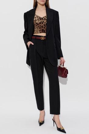 Dolce & Gabbana Wool Blazer With Single Vent, Womens, Black