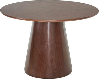 Nordlys Mesa de comedor redonda de 6 personas en madera de nogal