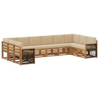 vidaXL Conjunto De Sof&aacute;s De Exterior 7 Uds. Natural Vidaxl