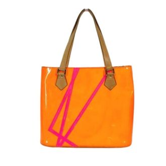 Louis Vuitton Pre-owned Tote Bags, female, Orange, Size: ONE SIZE Pre-owned Monogram Vernis Shoulder Tote