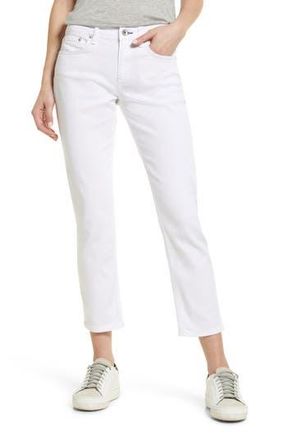 Rag & Bone Dre Low Rise Slim Boyfriend Jeans in White at Nordstrom Rack, Size 26
