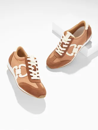 Talbots Alex Status Herringbone Suede Sneakers - Jasper - 10 1/2 M Talbots