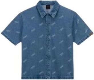 Nike Jordan Air Jordan Flight Denim Print Denim Shirt Blue FN4654-436