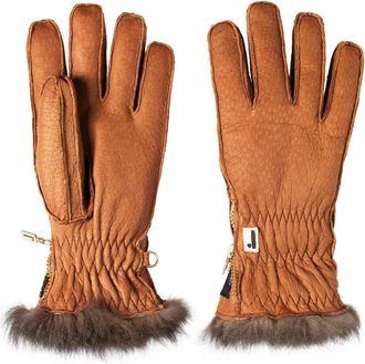 Restelli Guanti Bruine Handschoenen - unisex - Accessoires - Bruin - Maat: 9 IN