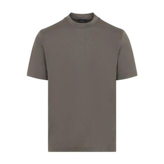 Brioni Camiseta de punto de algod&oacute;n - Tops - Hombre - Marr&oacute;n - XL