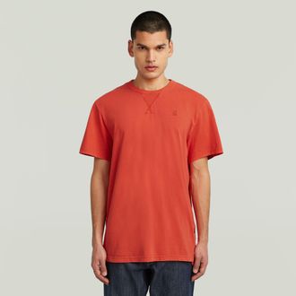 G-Star T-Shirt G-STAR Nifous, Herren, Gr. XXL, rot (lt antic rot gd), Jersey, Obermaterial: 100% Baumwolle, unifarben, regular fit normal, Rundhals, Shirts T