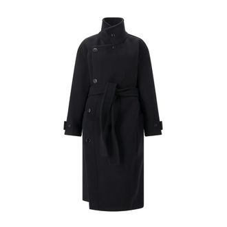 Christophe Lemaire Dames, Mantels, Zwart, Maat: XS