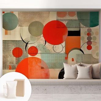 Tulup Carta Da Parati Con Design Moderno - Per Rinnovamento Rapido - Non-woven - Per Interni Moderni Astrazione Colorata 208x146 Cm