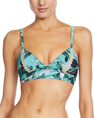 Robin Piccone Mai Triangle Top Womens Aqua Tropical Swimwear Beach GBO2534