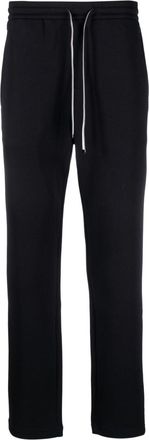 Emporio Armani logo-patch track trousers - men - Spandex/Elastane/Cotton/Polyester - M - Blue